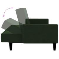 Slaapbank 2-zits fluweel donkergroen - thumbnail
