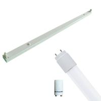 LED TL Armatuur met T8 Buis Incl. Starter - Aigi Dybolo - 150cm Enkel - 22W - Helder/Koud Wit 6400K - Beschermingsgraad IP20 - thumbnail