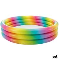 Opblaasbaar Kinderzwembad Intex Multicolour Ringen 581 L 168 x 38 x 168 cm (6 Stuks) - thumbnail