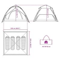 Koepeltent 4-persoons snelontgrendeling blauw - thumbnail