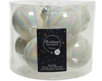 Kerstballen glas dia. 7 cm white/iris KSD - Ksd - thumbnail
