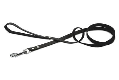 Hondenriem van leer 165cm x 16mm zwart