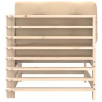 Hoekbanken 2 st met kussens massief grenenhout - thumbnail