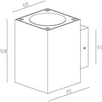 Deko Light Cubodo II Double DG Mini 731030 LED-wandlamp 10 W LED Basaltgrijs - thumbnail