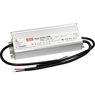 MEAN WELL HLG-320H-48B LED-driver, LED-transformator Constante spanning, Constante stroomsterkte 321 W 6.7 A 24 - 48 V/DC Dimbaar, PFC-schakeling, MEAN WELL HLG-320H-48B LED-driver, LED-transformator Constante spanning, Constante stroomsterkte 321 W 6.7 A 24 - 48 V/DC Dimbaar, PFC-schakeling,