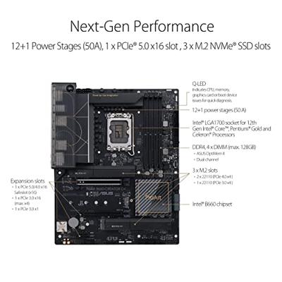 Asus PROART B660-CREATOR D4 Moederbord Socket Intel LGA 1700 Vormfactor ATX Moederbord chipset Intel® B660