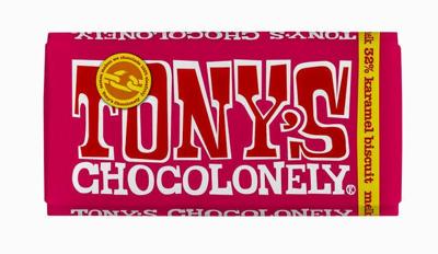 Chocolade tony chocolonely melk karamel biscuit | 15 stuks