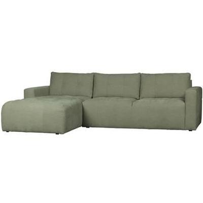 vtwonen Loungebank 'Bar' Links, Washed look, kleur Groen