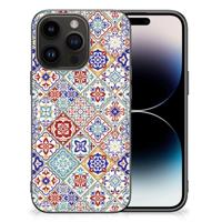 iPhone 15 Pro Marmeren Print Telefoonhoesje Tiles Color - thumbnail