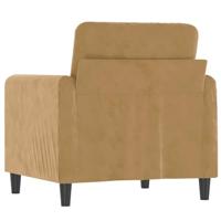 Fauteuil 60 cm fluweel bruin - thumbnail