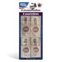 BSI muizenval hout 4 stuks - thumbnail