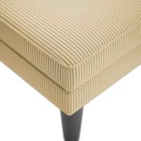 Chaise longue met kussen corduroy stof lichtgroen grijs - thumbnail