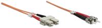 Intellinet 515795 Glasvezel Optische vezel Aansluitkabel 2.00 m Oranje [1x ST-stekker - 1x SC-stekker] 62,5/125 µ Multimode OM1 - thumbnail