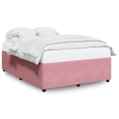 Bedframe fluweel roze 160x200 cm - thumbnail