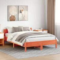 Bedframe zonder matras massief grenenhout wasbruin 140x200 cm - thumbnail