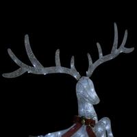 VidaXL Kerstversiering vliegend rendier koudwit 120 led&apos;s wit - thumbnail