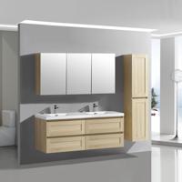 Differnz Reno badmeubelset met spiegelkast 120cm eiken - thumbnail