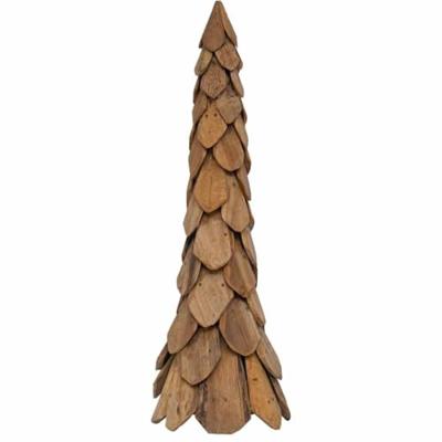 Kerstboom met standaard Bruin 110 cm Massief teakhout Kerstboom met standaard Bruin 110 cm Massief teakhout