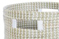 Mandenset DKD Home Decor Blauw Wit Natuurlijk Zeegras 44 x 44 x 51 cm - thumbnail