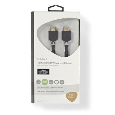 High Speed HDMI-kabel met Ethernet | HDMI-connector - HDMI-connector | 3,0 m | Antraciet - thumbnail