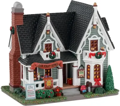 Lemax house warming verlicht kersthuisje Caddington Village 2023