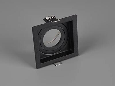 Trio Richtbare inbouwspotKenai GU10 vierkant zwart - 651600132