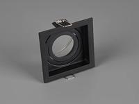 Trio Richtbare inbouwspotKenai GU10 vierkant zwart - 651600132 - thumbnail