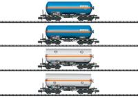 MiniTrix 15538 N set van 4 ketelwagens van de EVA/WACKER, MHI - thumbnail