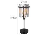 Globo Zwarte tafellampGorley met smoke glas Ø 15cm - 15698T - thumbnail