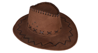 Hoed Cowboy suede bruin - thumbnail