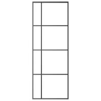VidaXL Schuifdeur 76x205 cm esg-glas en aluminium zwart - thumbnail
