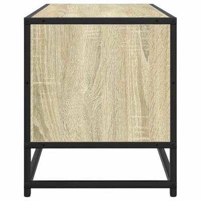 Tv-meubel 80x34,5x40 cm bewerkt hout metaal sonoma eikenkleurig