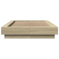 Bedframe bewerkt hout sonoma eikenkleurig 90x200 cm - thumbnail