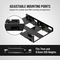 Corsair Dual SSD Mounting Bracket inbouwframe - thumbnail