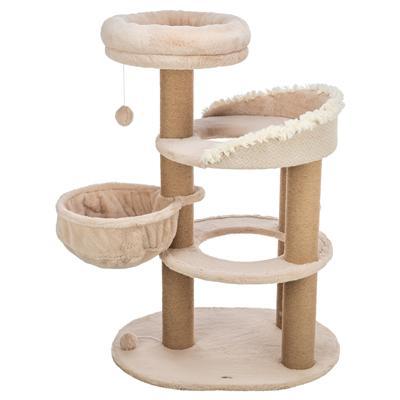 TRIXIE Krabpaal Boho Filippo 114 cm in beige – kattenboom met meerdere verdiepingen met vele kras- en speelmogelijkheden, evenals terugtreksoorten – gezellig en stabiel – 44474