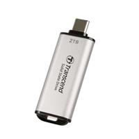 Transcend ts2tesd300s esd300s external ssd, 2 tb, usb type-c, 10gbps, 1050/ 950 mb/s, silver - thumbnail