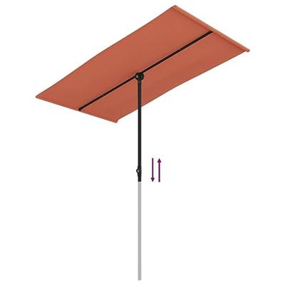 VidaXL Parasol met aluminium paal 180x110 cm terracottakleurig VidaXL Parasol met aluminium paal 180x110 cm terracottakleurig