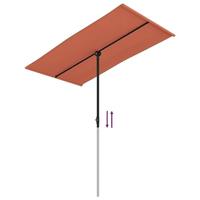 VidaXL Parasol met aluminium paal 180x110 cm terracottakleurig - thumbnail