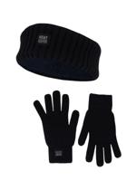 Heatkeeper Dames Winter Set - Hoofband + Handschoenen - Navy - thumbnail