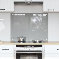 VidaXL Keuken spatscherm lichtgrijs 80 x 60 cm gehard glas - thumbnail