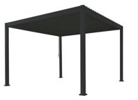 Patio Cover vierkant L Rota Gazebo 360x360 h250 cm Matt royal grey overkapping pergola Suns - Suns - thumbnail