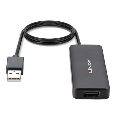 USB-HUB LINDY 42986 Zwart