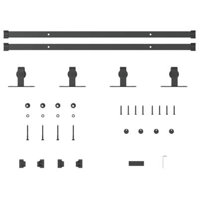 VidaXL Ophangset voor schuifdeur 152 cm koolstofstaal VidaXL Ophangset voor schuifdeur 152 cm koolstofstaal