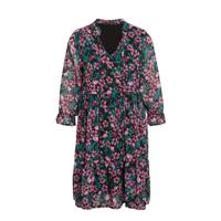 LOLALIZA gebloemde jurk roze - thumbnail