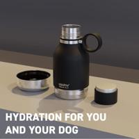 Asobu - Dog Bowl - Edelstahlflasche with Hundenapf 1 Liter black - thumbnail