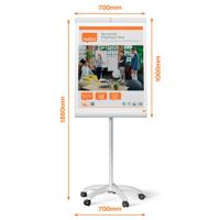 Nobo Premium Plus flipover, ft 70 x 100 cm, uit staal, magnetisch, mobiel - thumbnail