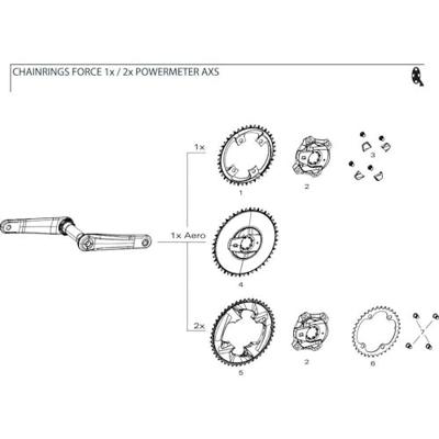 TRUVATIV kettingbladbouten chain ring screw 1sp red axs/force axs alu