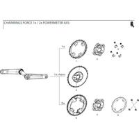 TRUVATIV kettingbladbouten chain ring screw 1sp red axs/force axs alu - thumbnail
