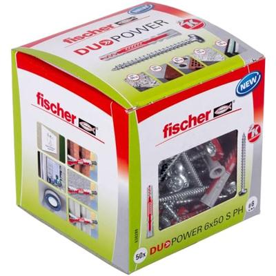Fischer 538260 DUOPOWER 6x50 S PH LD 2-componenten plug 50 mm 6 mm 50 stuk(s) Fischer 538260 DUOPOWER 6x50 S PH LD 2-componenten plug 50 mm 6 mm 50 stuk(s)