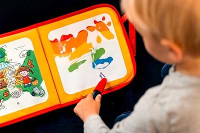 Creatief spel - NATHAN - MIJN COLOREO KOFFER - Magische waterverf - Draagbaar, vlekvrij - Watermarker